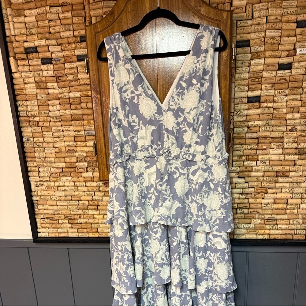 Nordstrom Chelsea28 lilac floral tiered maxi dress size XXL - Picture 6 of 8